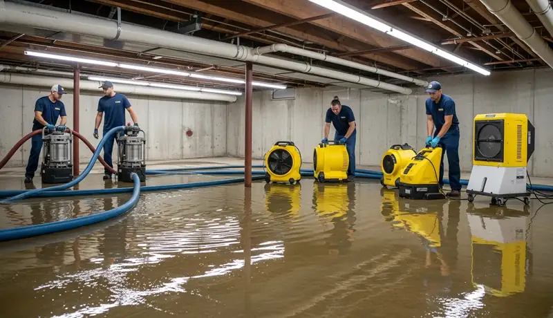 Basement Water Extraction and Drying Project in Roseville, CA in Roseville, CA